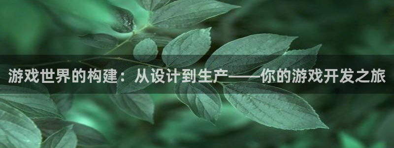 沐鸣2登录地址：游戏世界的构建：从设计到生产——你的游戏开发之旅